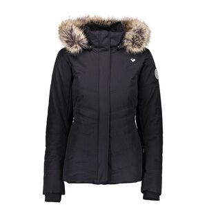 Obermeyer Black Ski Jacket with Fur Trim